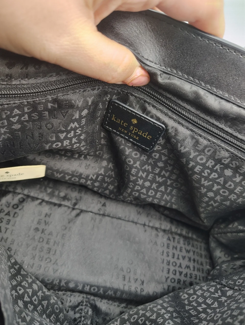 Kate Spade Pearl-Stud Embellished Leather Shoulder/Crossbody Bag In Black